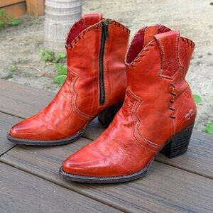 BED|STU Baila II Leather Western Ankle Boots